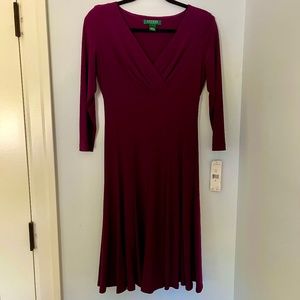 Ralph Lauren dress size 4 plum (NWT)